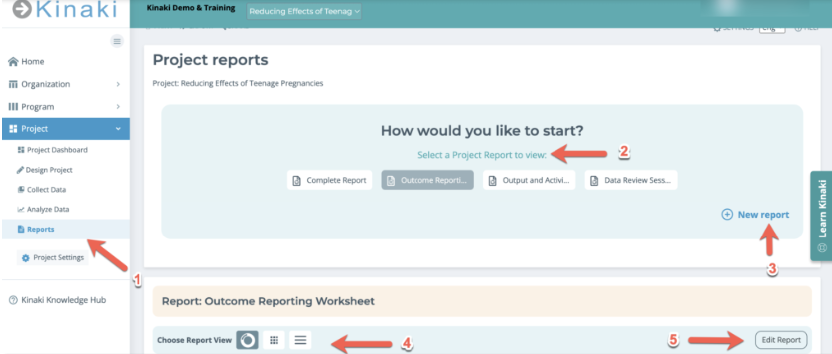 Reports Overview - Kinaki